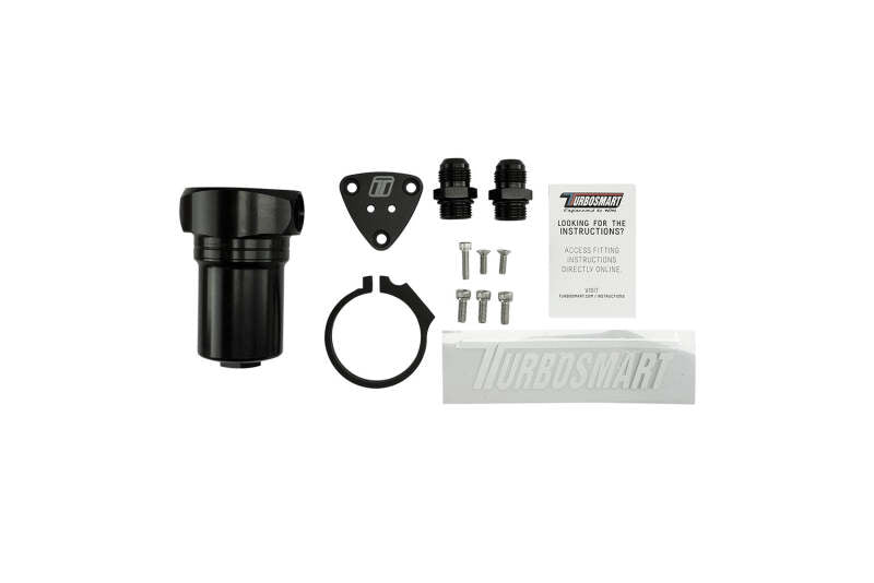 Turbosmart 10um 10AN Fuel Filter Canister - Black