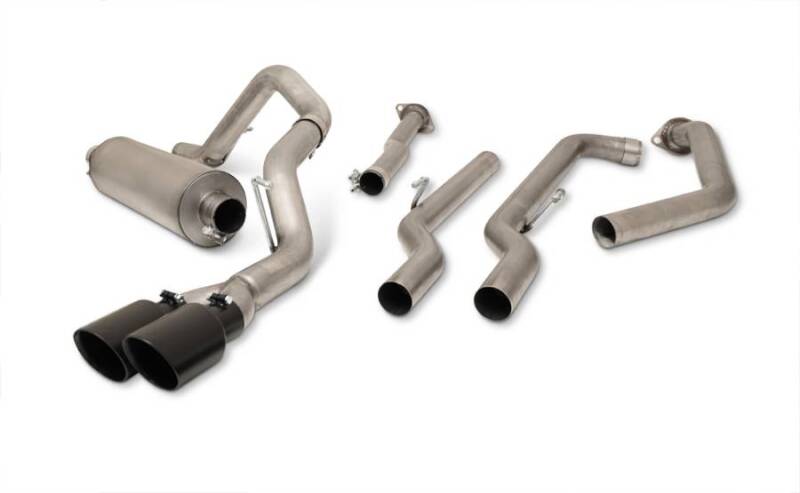 GIbson 22-24 Toyota Tundra 3.5L-T V6 Crew Max Black Elite Stainless Cat Back Dual Sport Exhaust