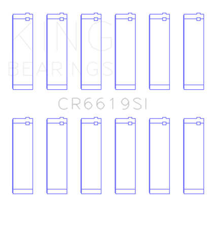 King Engine Bearings Ford V6 (Size +0.25mm) Connecting Rod Bearing Set