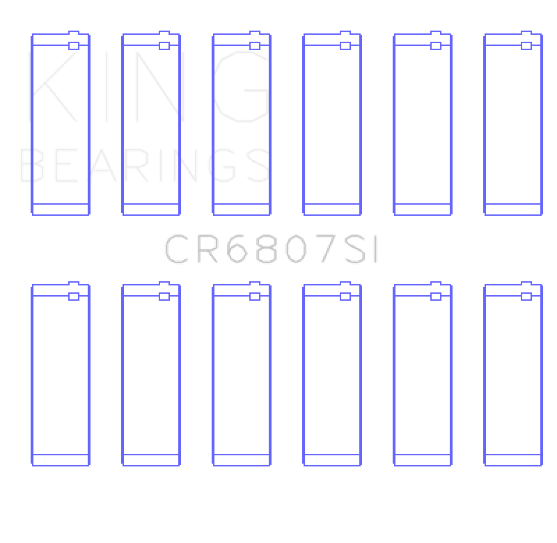 King Engine Bearings Ford V6 Triton/Ohv (Od+.002in) (Size +0.25mm) Connecting Rod Bearing Set