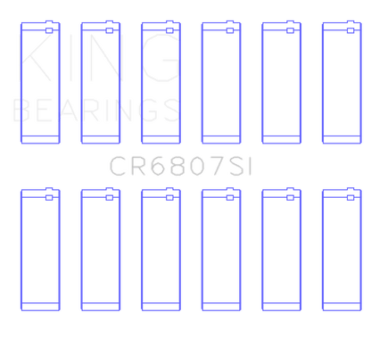 King Engine Bearings Ford V6 Triton/Ohv (Od+.002in) (Size +0.25mm) Connecting Rod Bearing Set