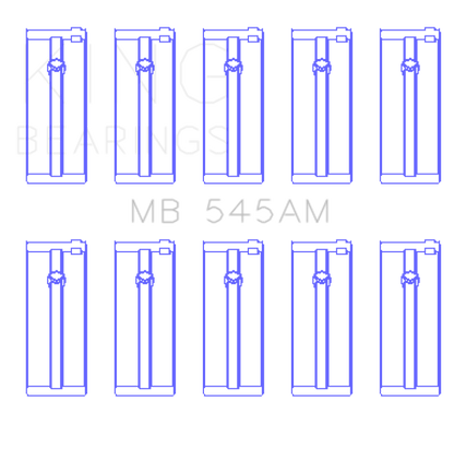 King Engine Bearings Ford N4A/Ne/L/N/Jcc/Lcj/Lse (Size +0.50mm) Main Bearing Set