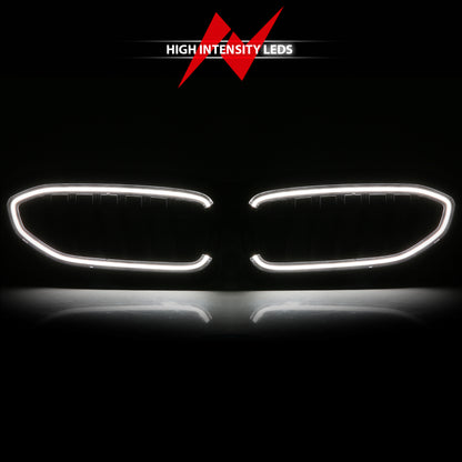 ANZO 19-22 BMW 3 Series Black Housing Full LED Front Grille w/ Initiation & Running Light