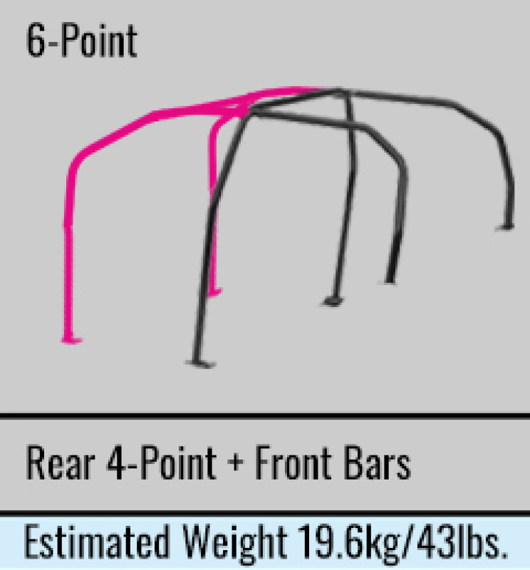 Cusco Chromoly Reg. Capacity 6pt Roll Cage 2dr Nissan R33 (S/O/No Cancel) CUSCO BLUE