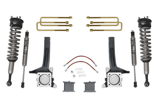 MaxTrac 07- 18 Toyota Tundra 2WD 6in/4in MaxPro Elite Spindle Lift Kit w/FOX Shocks