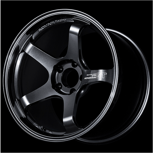 Advan RZII 17x8 +54 5x114.3 Racing Hyper Black and Ring Wheel