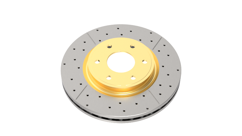 DBA 06-15 BMW 330i E90 Sedan RWD Rear Street Series Drilled & Slotted Rotor w/Gold Hat