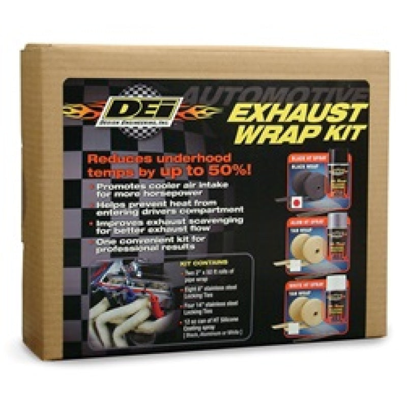 DEI Kit - Black Wrap & Black HT Silicone Coating (Aerosol)