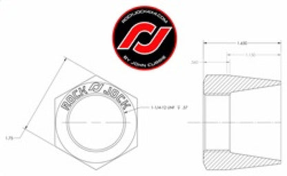 RockJock RockNut Kit Nut and Bung 1 1/4in LH Thread