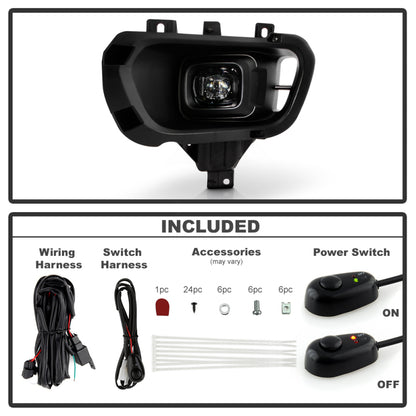 Spyder 19-23 Ford Ranger Full LED OEM Style Fog Lights w/ Switch - Clear (FL-FR19-LED-C)