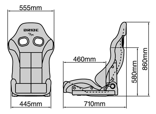 Bride Cusco Stradia III +C FRP-Silver/Black Shell Stan. Cushion *No Cancel/Returns*
