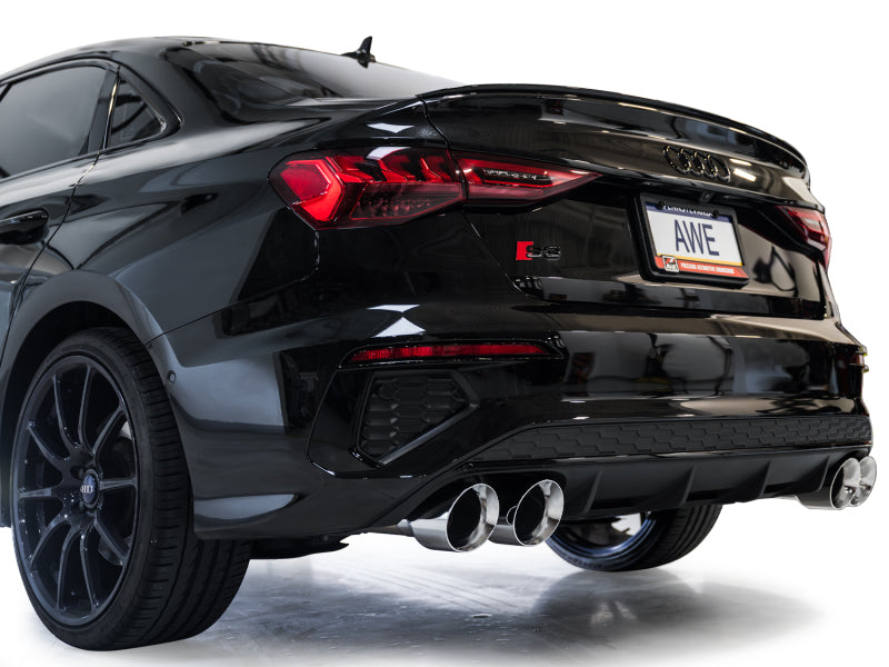 AWE Tuning 22-24 Audi 8Y S3 Track Edition Exhaust - Chrome Silver Tips