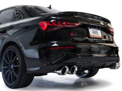 AWE Tuning 22-24 Audi 8Y S3 Track Edition Exhaust - Chrome Silver Tips