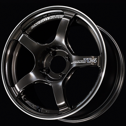 Advan TC4 16x7.5 / +35 Offset / 4x100 / 63mm Bore / Black Gunmetallic and Ring