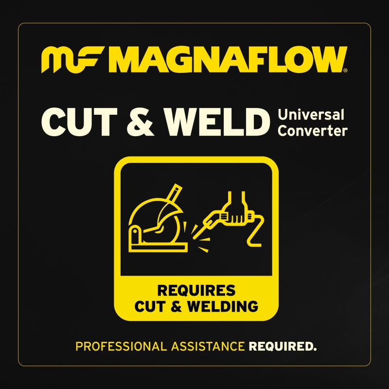 MagnaFlow Spun Center/Angled 2.25in Universal California Grade CARB Compliant DF Catalytic Converter