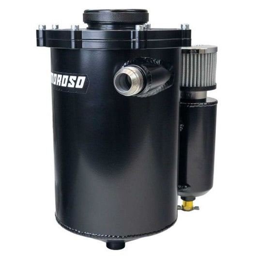 Moroso 2 Piece 13in Tall 7in Dia 5.5 Quart Dry Sump Tank - Black