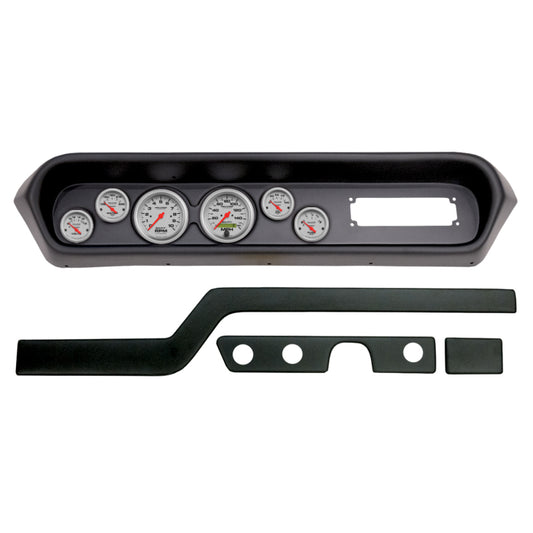 Autometer 64-65 Pontiac GTO/Lemans 6 Gauge Direct Fit Dash Kit 3-3/8in x2 / 2-1/16in x4 - Ultra-Lite