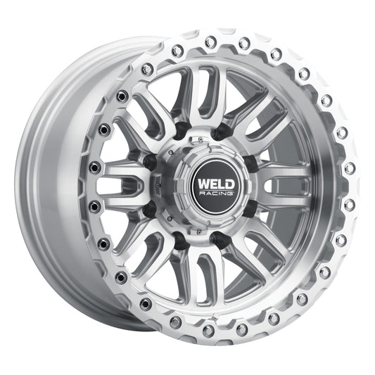 Weld Off-Road Swift 17x9in 6x135 / 6x139.7 BP ET-12 106.1mm CB - Gloss Silver Machined Wheel & Ring