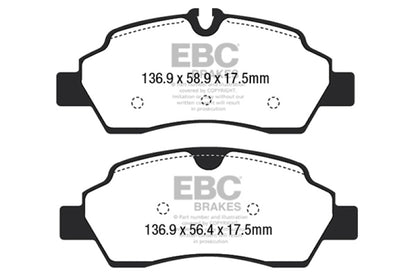 EBC 15+ Ford Transit 2.2 TD Ultimax2 Rear Brake Pads
