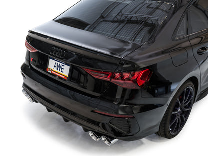 AWE Tuning 22-24 Audi 8Y S3 Track Edition Exhaust - Chrome Silver Tips