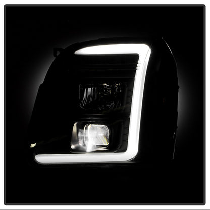 Spyder 07-14 GMC Yukon High-Power LED Headlights - Black (PRO-YD-GY07V2PL-BK)