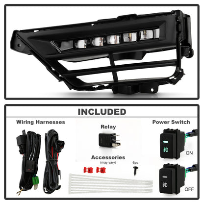 Spyder 20-22 Honda CRV Hybrid OEM Full LED Fog Lights w/Switch - Clear (FL-HCRV20-HY-LED-C)