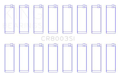 King Engine Bearings Gmc 281 (Size +0.25mm) Connecting Rod Bearing Set