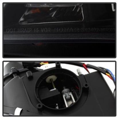 Spyder Subaru WRX 06-07 Projector Headlights - HID Model Only - Black PRO-YD-SWRX06-HID-LBDRL-BK
