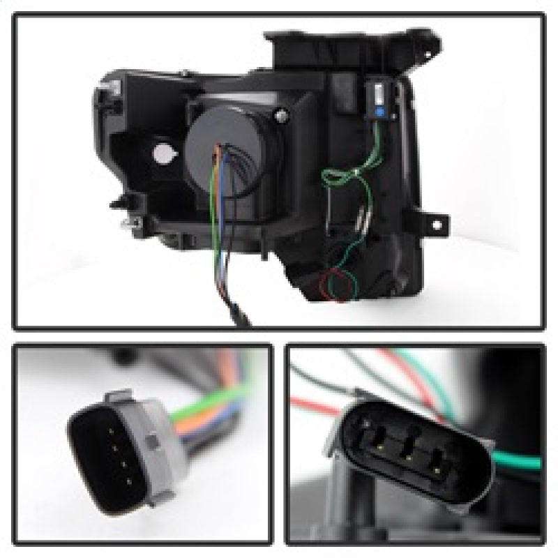 Spyder Ford F150 13-14 Projector Factory Xenon Model- Light Bar DRL Chrm PRO-YD-FF15013-LBDRL-HID-C