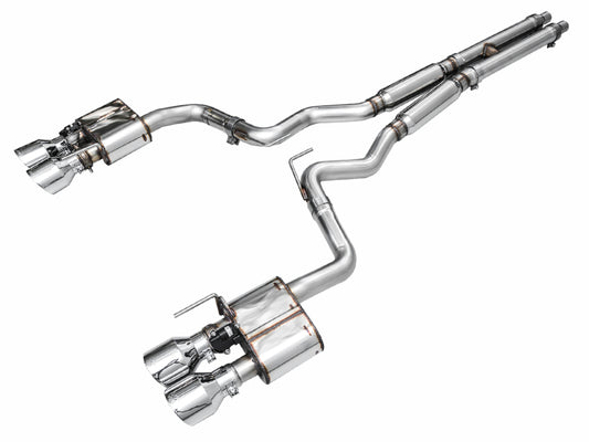 AWE Tuning 21-23 Ford Mustang Mach 1 SwitchPath Cat-Back Exhaust w/ Quad Chrome Silver Tips