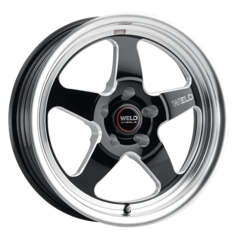 Weld S155 17X5 Ventura Drag 5X135 ET-38 BS1.5 Gloss Black MIL Dia 87.1