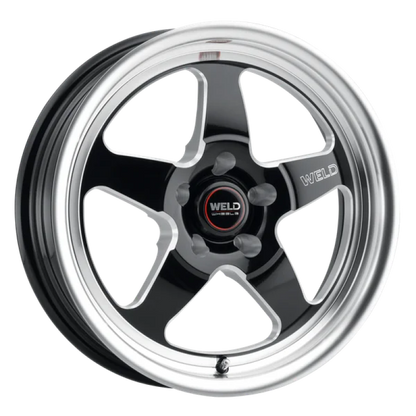 Weld S155 17X5 Ventura Drag 5X135 ET-38 BS1.5 Gloss Black MIL Dia 87.1