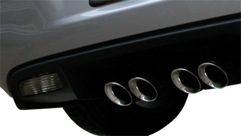 Corsa 06-08 Chevrolet Corvette C6 (A/T) 2.5in Sport Cat-Back Exhaust - 3.5in Black Twin Tips