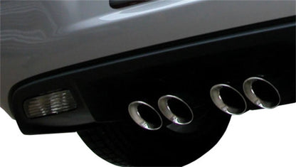 Corsa 06-08 Chevrolet Corvette C6 (A/T) 2.5in Sport Cat-Back Exhaust - 3.5in Black Twin Tips