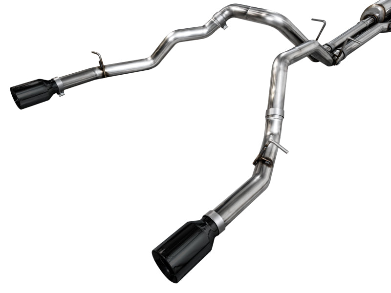 AWE Tuning 25+ RAM 1500 3.0TT 0FG Cat-Back Touring Exhaust - Diamond Black Tips