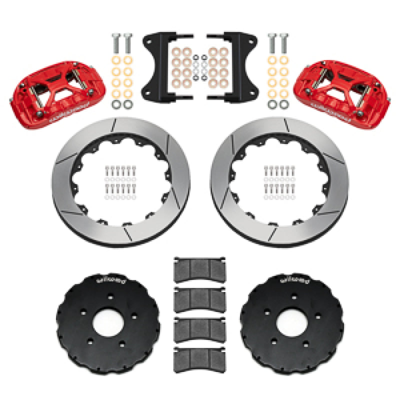 Wilwood kit front XRS6R C7 vette 2014-UP 13.06 rotor GT red