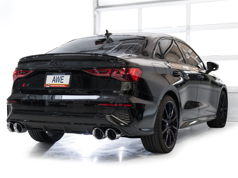 AWE Tuning 22-24 Audi 8Y S3 Track Edition Exhaust - Chrome Silver Tips