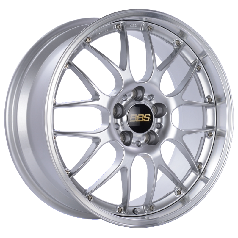 BBS RS-GT 18x8.5 5x112 ET32 PFS Diamond Silver Center Diamond-Cut Rim Wheel - PFS/Clip Req