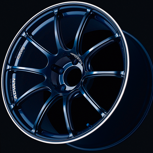 Advan RZII 16x6.5 / +45 Offset / 4x100 / 63mm Bore / Racing Indigo Blue and Ring