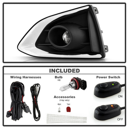 Spyder 2019 Chevy Cruze OEM Style Fog Lights w/ Switch - Clear (FL-CCRZ2019-C)