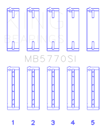 King Engine Bearings Nissan Vk45Dd/E/Vk50Ve/Vk56DE/Vd (Size +0.50mm) Main Bearing Set