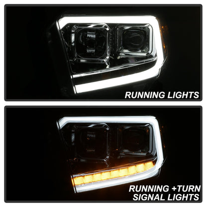 xTune 14-17 Toyota Tundra DRL LED Light Bar Projector Headlights - Chrome (PRO-JH-TTU14-LB-C)