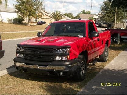 Spyder Chevy Silverado 1500 03-06 Projector LED Halo LED Amber Reflector Blk PRO-YD-CS03-AM-BK