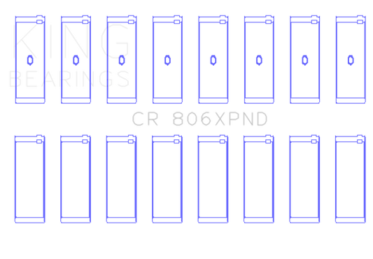 King Engine Bearings Chrysler 361Ci 383Ci (Size STDX) Connecting Rod Bearing Set