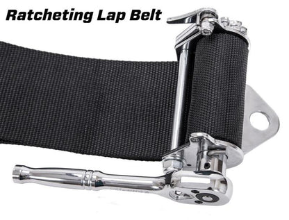 PRP 5.2 Cam-Lock Harness w/ Ratchet Lap Belt - Black