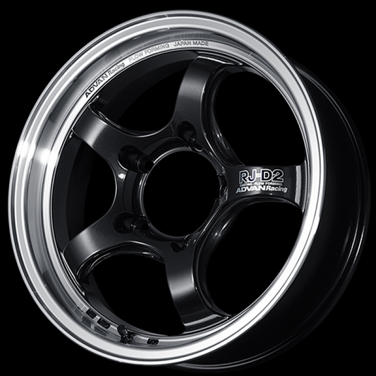 Advan RG-D2 17x8.0 / +47 Offset / 5x100 / 63mm Bore / Machining and Black Gunmetallic