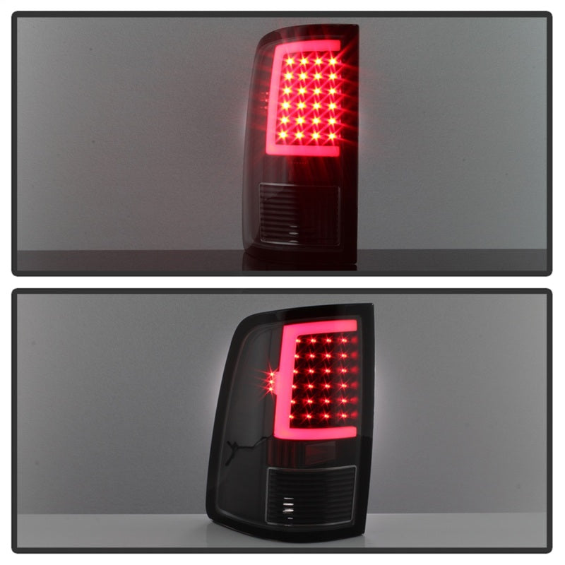 xTune 09-18 Dodge Ram 1500 LED Tail Lights - Black Smoke (ALT-ON-DR09-LBLED-BSM)