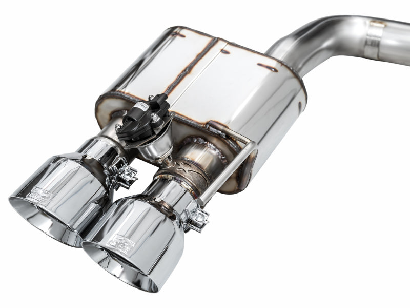 AWE 2024 Ford Mustang GT Fastback S650 RWD SwitchPath Cat-Back Exhaust w/ Quad Chrome Silver Tips