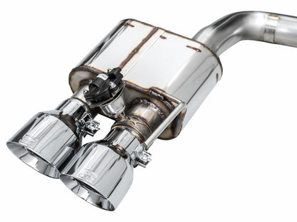 AWE 2024 Ford Mustang GT Fastback S650 RWD SwitchPath Cat-Back Exhaust w/ Quad Chrome Silver Tips