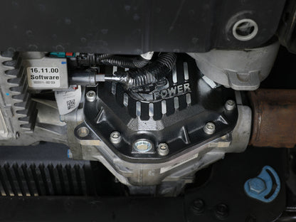 aFe 19-25 GM Trucks Front Diff Cover - Black w/ Machined Fins